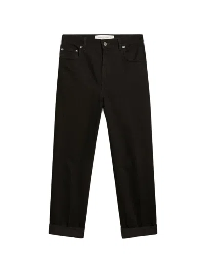 Golden Goose Crystal-embellished Wide-leg Jeans In Black