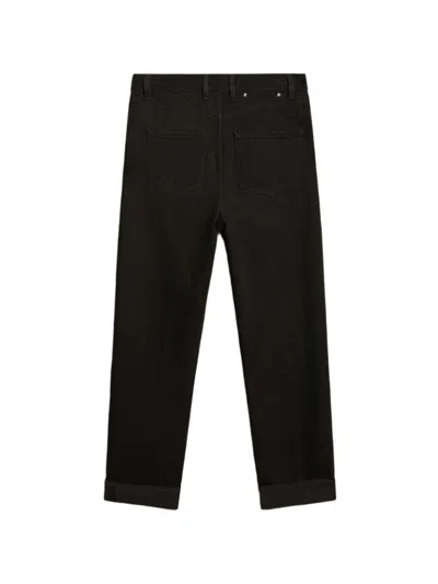 Golden Goose Crystal-embellished Wide-leg Jeans In Black