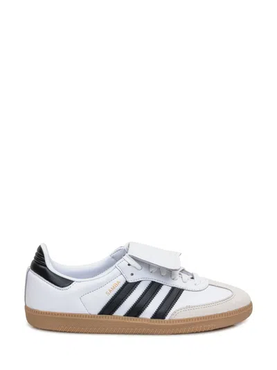 Adidas Originals Adidas Men's White Core Black Gold Me Sambae Suede And Leather Low-top Trainers In White