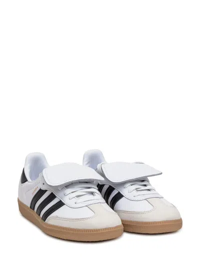 Adidas Originals Adidas Men's White Core Black Gold Me Sambae Suede And Leather Low-top Trainers In White