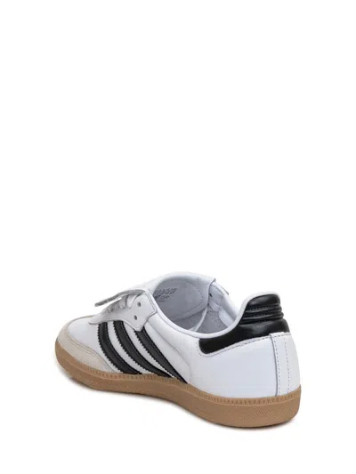 Adidas Originals Adidas Men's White Core Black Gold Me Sambae Suede And Leather Low-top Trainers In White