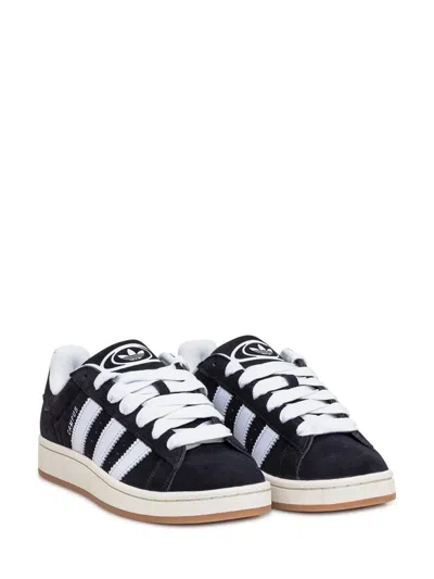 Adidas Originals Low-top Round Toe Sneaker With Flat Rubber Sole In Black