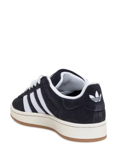 Adidas Originals Low-top Round Toe Sneaker With Flat Rubber Sole In Black