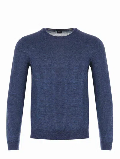 Hugo Boss Boss  Sweaters In Blu Melange