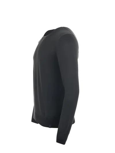 Fay Crew-neck Pullover In Green