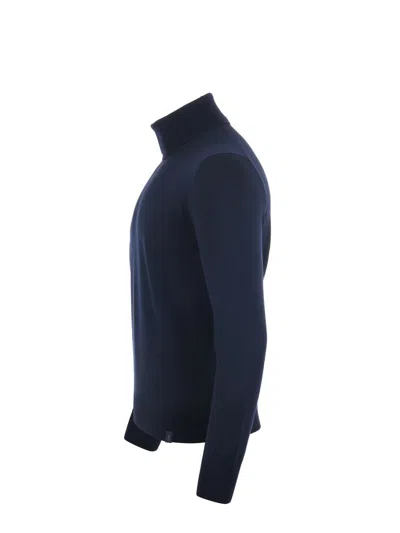 Fay Wool Turtleneck In Blue