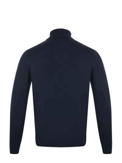 Fay Wool Turtleneck In Blue