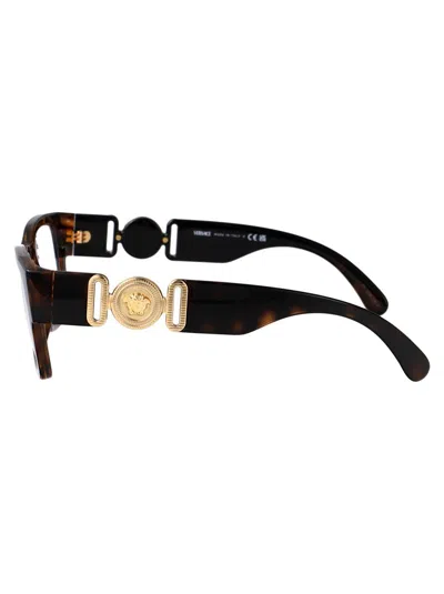 Versace Tortoiseshell-effect Glasses In Brown