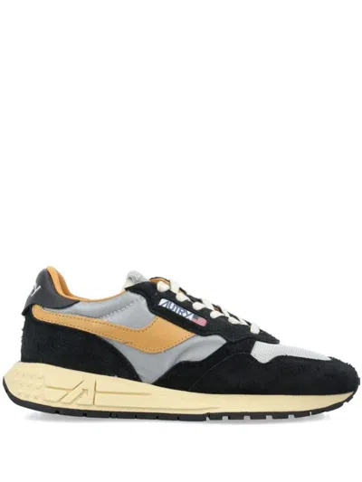 Autry Low Sneaker With Contrast Stitching And Mesh Panels In Multicolor