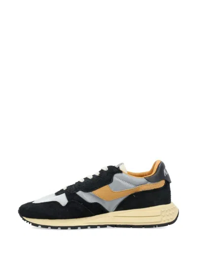 Autry Low Sneaker With Contrast Stitching And Mesh Panels In Multicolor