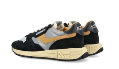 Autry Low Sneaker With Contrast Stitching And Mesh Panels In Multicolor