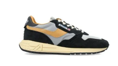 Autry Low Sneaker With Contrast Stitching And Mesh Panels In Multicolor