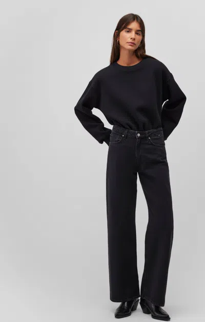 Mavi Drop Shoulder Sweatshirt In Black In Black