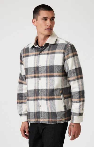 Mavi Plaid Shacket In Gray Check In Grey