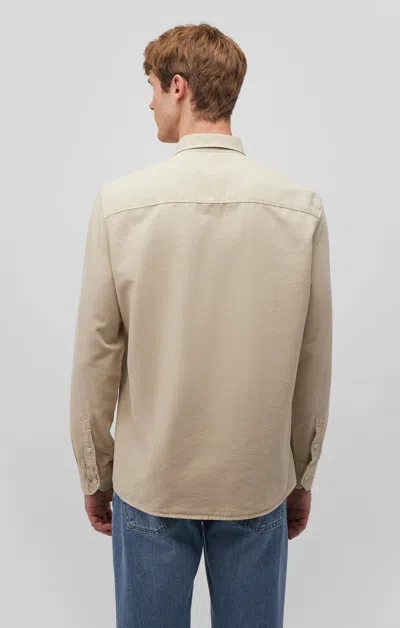 Mavi One Pocket Button-up Shirt In Pelican In Beige