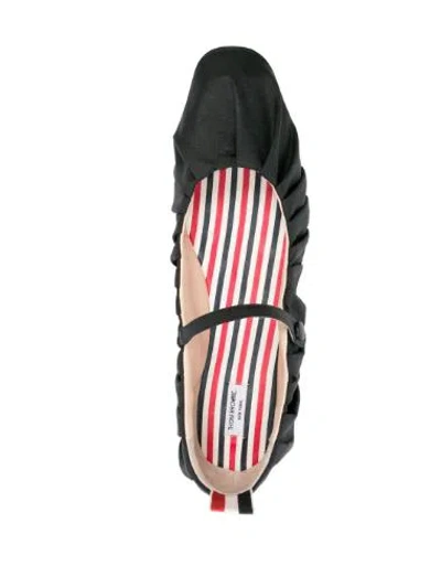 Thom Browne Women's Elegant Calf Leather Ballerinas In Black