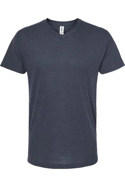 Tultex Unisex Poly-rich V-neck T-shirt In Blue