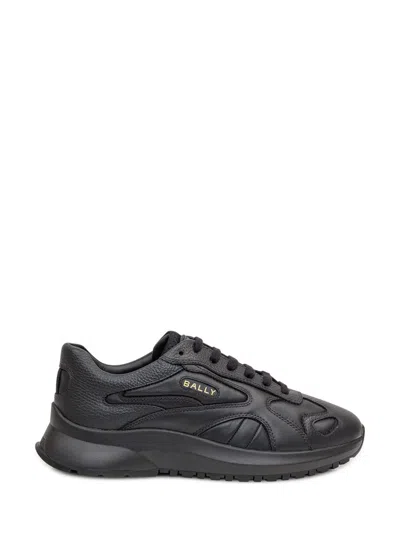 Bally Black Leather Sneakers In Multicolor