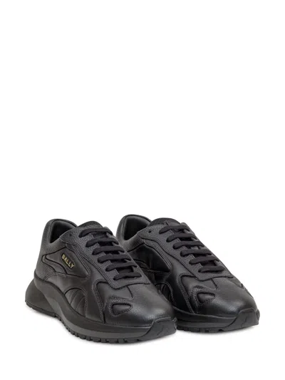 Bally Black Leather Sneakers In Multicolor