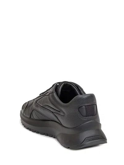 Bally Black Leather Sneakers In Multicolor
