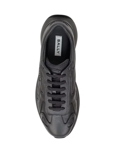 Bally Black Leather Sneakers In Multicolor