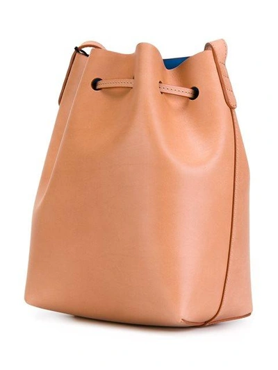 Shop Mansur Gavriel Mini Bucket Bag - Neutrals