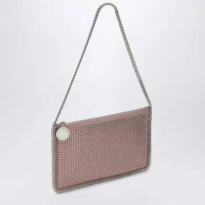 Stella Mccartney Dusty Pink Wallet Bag With Chain And Strass In Pink