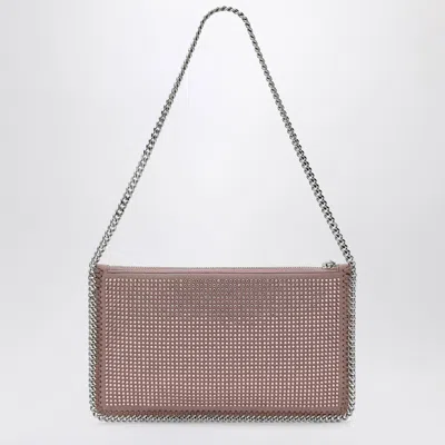 Stella Mccartney Dusty Pink Wallet Bag With Chain And Strass In Pink