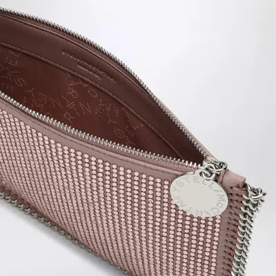 Stella Mccartney Dusty Pink Wallet Bag With Chain And Strass In Pink
