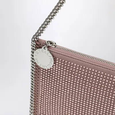 Stella Mccartney Dusty Pink Wallet Bag With Chain And Strass In Pink