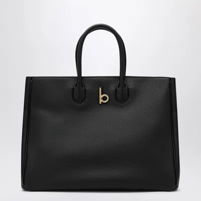 Burberry Medium Rocking Horse Suede Tote Bag In Black