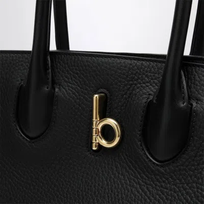 Burberry Medium Rocking Horse Suede Tote Bag In Black
