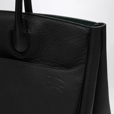 Burberry Medium Rocking Horse Suede Tote Bag In Black