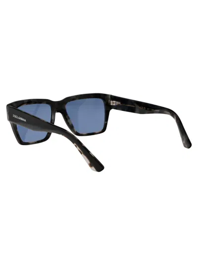 Dolce & Gabbana Black On Grey Havana Acetate Sunglasses