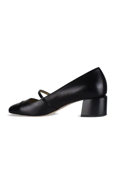 Jimmy Choo 'elisa 45' Black Pumps With Pearl Detail In Black