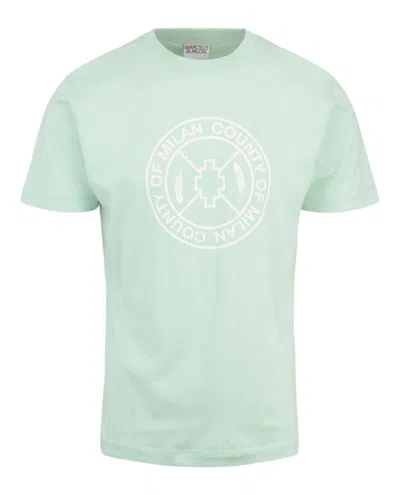 Marcelo Burlon County Of Milan Marcelo Burlon Skate Cross Graphic T-shirt Man T-shirt Blue Size Xl Cotton In Green