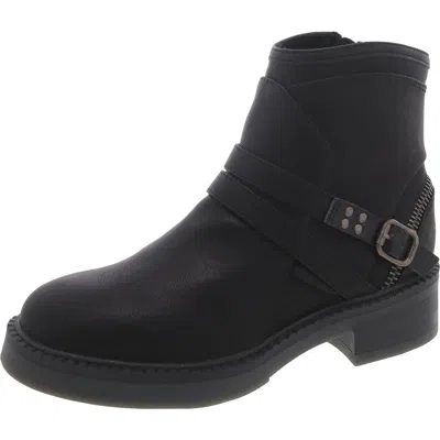 Blowfish Visit Womens Faux Lather Ankle Motorcycle Boots In Black