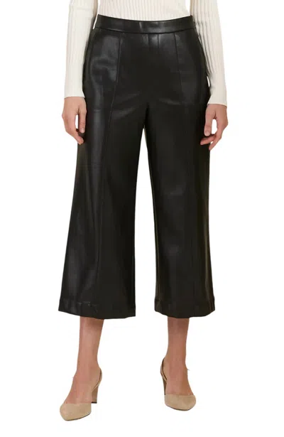 Tyler Boe Payton Vegan Leather Cropped Pant In Black In Black