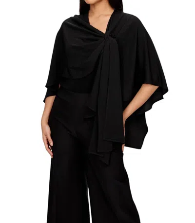 Joseph Ribkoff Gathered Front Wrap In Black In Black