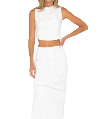 Jbq Caden Top In Off White In White