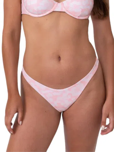 Rusty Sandy Cheeky Brief Bikini Bottom In Pink In Pink