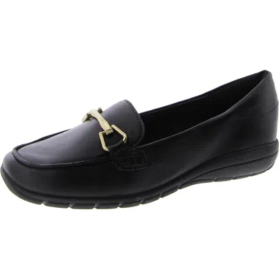Easy Spirit Women's Eflex Amalie Square Toe Casual Slip-on Flat Loafers In Black