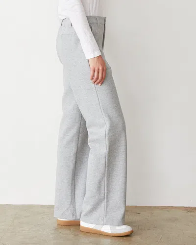 Monrow Cotton Knit Patch Pocket Pant In White Heather