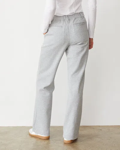 Monrow Cotton Knit Patch Pocket Pant In White Heather