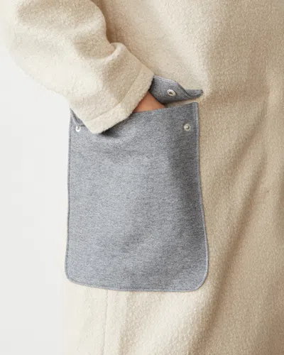 Monrow Sherpa Hooded Jacket In Bone