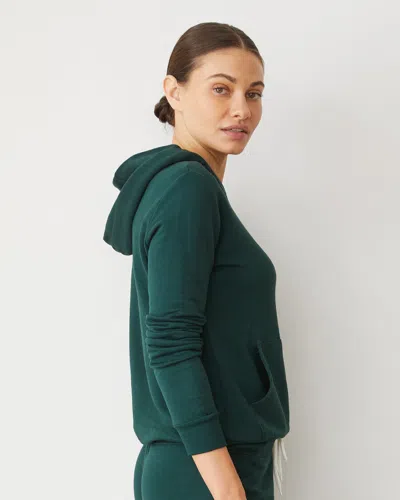 Monrow Softfleece Kangaroo Pullover In Evergreen