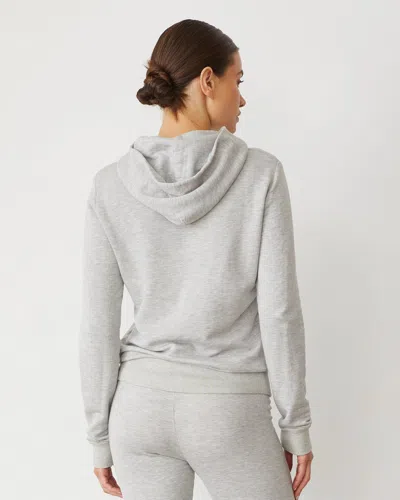 Monrow Softfleece Kangaroo Pullover In Heather Grey