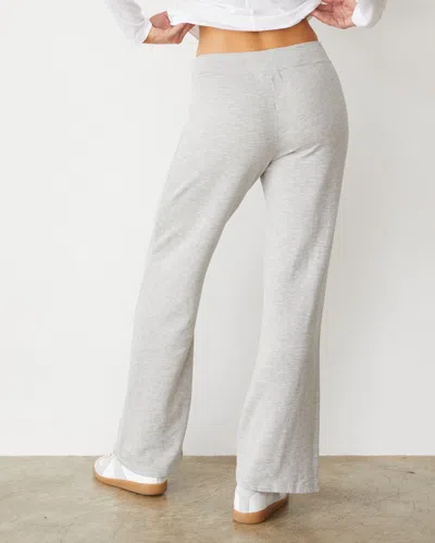 Monrow Softfleece Straight Leg Vintage Sweat In Heather Grey