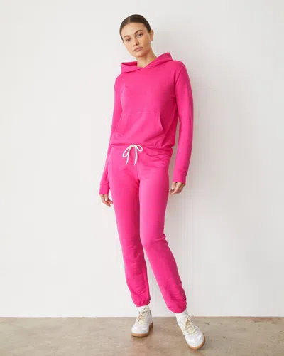 Monrow Softfleece Vintage Sweat In Fuchsia