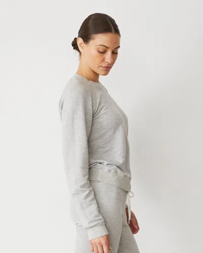 Monrow Softfleece Vintage Raglan In Heather Grey